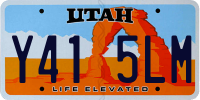 UT license plate Y415LM