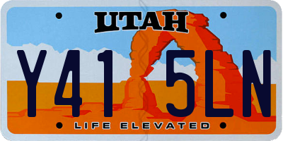 UT license plate Y415LN