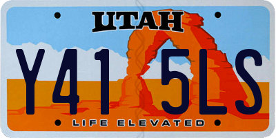 UT license plate Y415LS