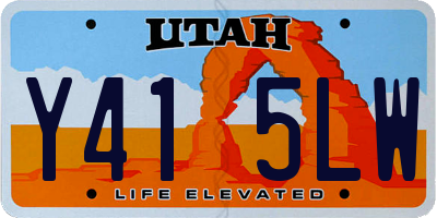 UT license plate Y415LW