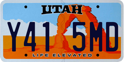 UT license plate Y415MD