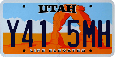UT license plate Y415MH