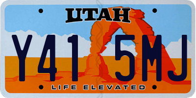 UT license plate Y415MJ