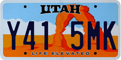 UT license plate Y415MK