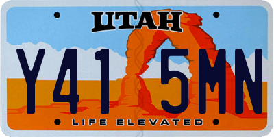 UT license plate Y415MN
