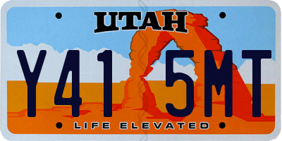 UT license plate Y415MT