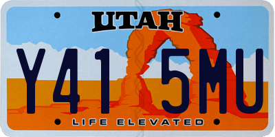 UT license plate Y415MU
