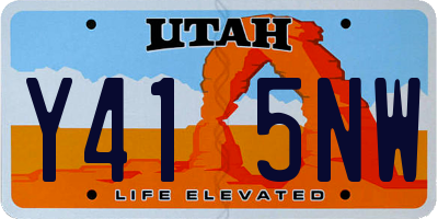 UT license plate Y415NW