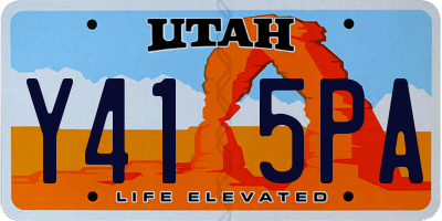 UT license plate Y415PA