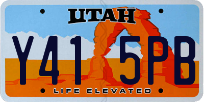 UT license plate Y415PB