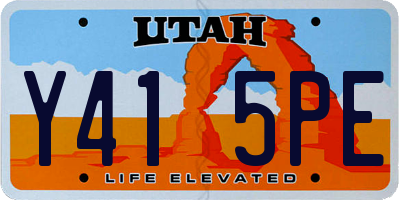 UT license plate Y415PE