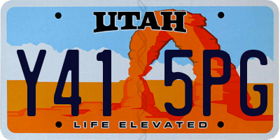 UT license plate Y415PG