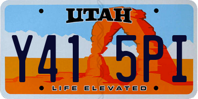 UT license plate Y415PI
