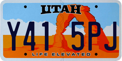 UT license plate Y415PJ