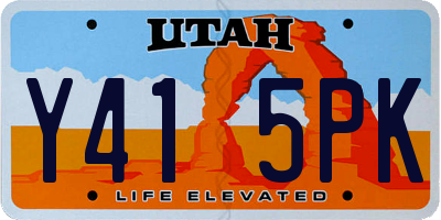 UT license plate Y415PK