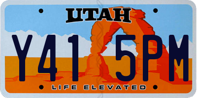 UT license plate Y415PM
