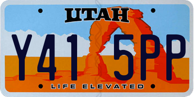 UT license plate Y415PP