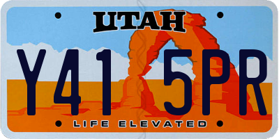 UT license plate Y415PR