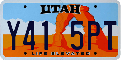 UT license plate Y415PT
