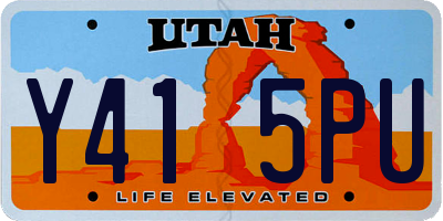 UT license plate Y415PU