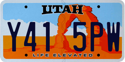 UT license plate Y415PW