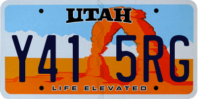 UT license plate Y415RG