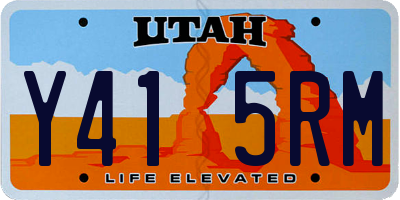 UT license plate Y415RM