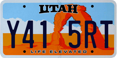 UT license plate Y415RT
