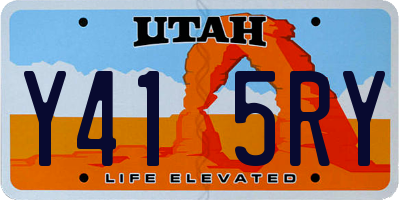 UT license plate Y415RY