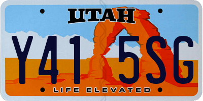 UT license plate Y415SG