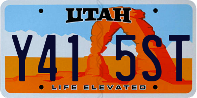 UT license plate Y415ST