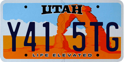 UT license plate Y415TG