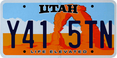 UT license plate Y415TN