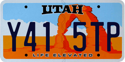 UT license plate Y415TP