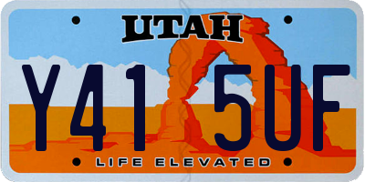 UT license plate Y415UF