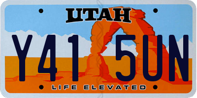 UT license plate Y415UN