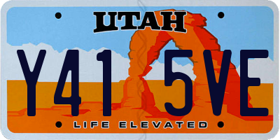 UT license plate Y415VE