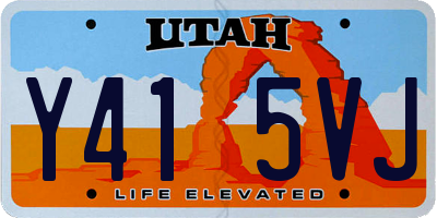 UT license plate Y415VJ