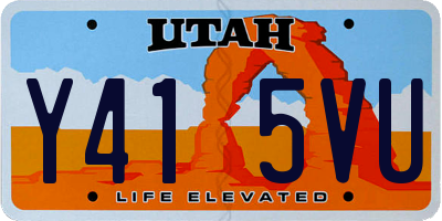 UT license plate Y415VU
