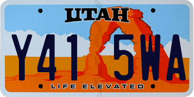 UT license plate Y415WA