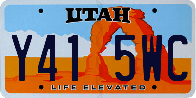 UT license plate Y415WC