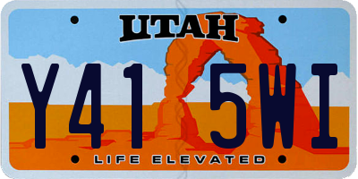 UT license plate Y415WI