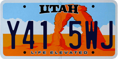 UT license plate Y415WJ