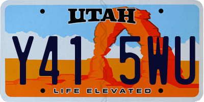 UT license plate Y415WU