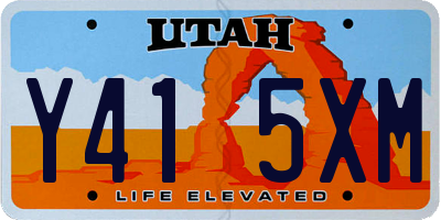 UT license plate Y415XM