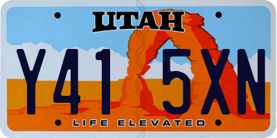 UT license plate Y415XN