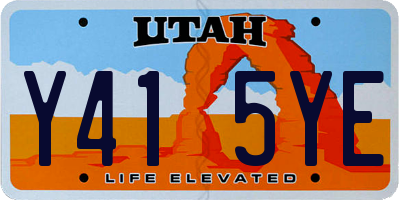 UT license plate Y415YE