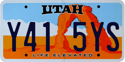 UT license plate Y415YS