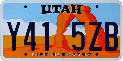 UT license plate Y415ZB