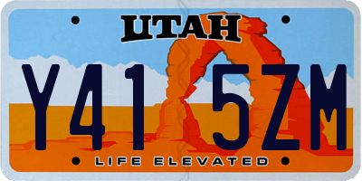 UT license plate Y415ZM